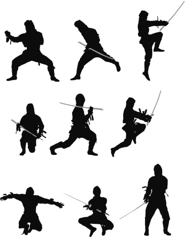 366x468 Ninja Warrior Clipart Silhouette