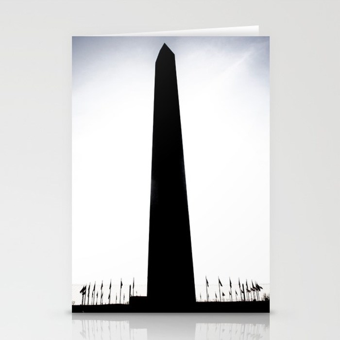 700x700 Washington Monument Silhouette Stationery Cards By Franjersey