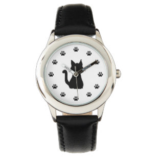 307x307 Cat Silhouette Watches Zazzle