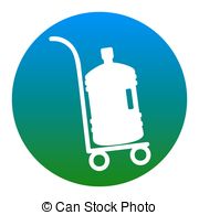 180x195 Plastic Bottle Silhouette With Water. Big Bottle Of Water