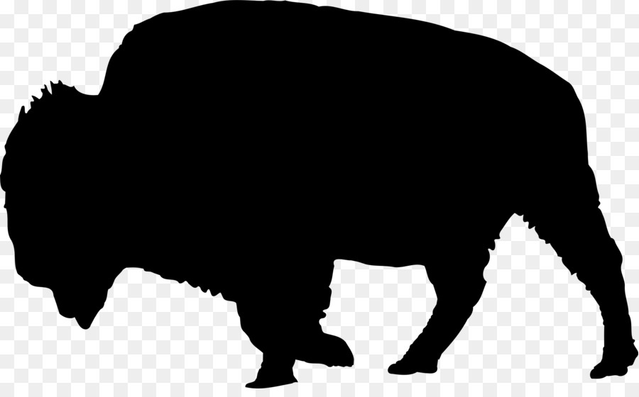 900x560 American Bison Silhouette Clip Art
