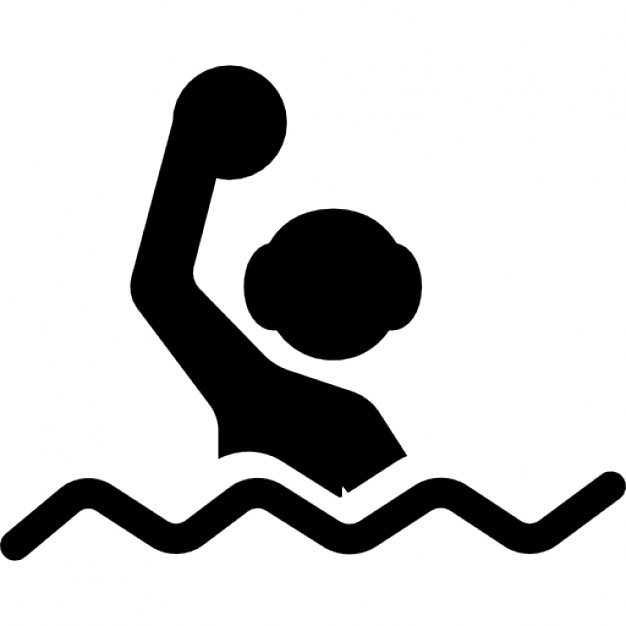626x626 Waterpolo Athlete Silhouette In The Water Icons Free Download