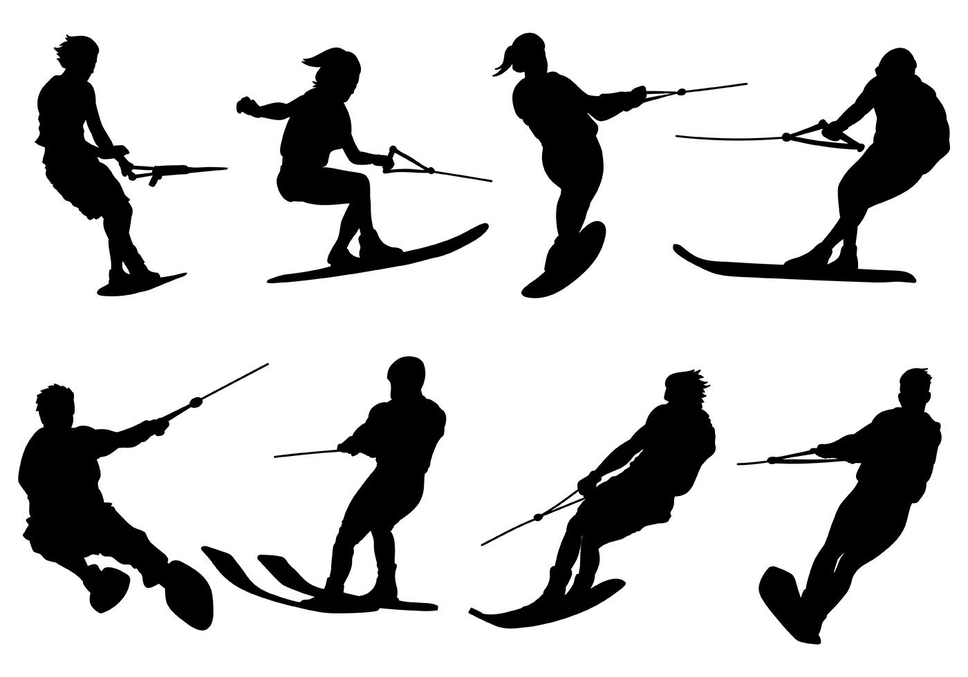 1400x980 Free Water Skiing Icons Vector.jpg Paintings