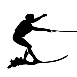 270x270 Water Skier Silhouette Stencil Free Stencil Gallery
