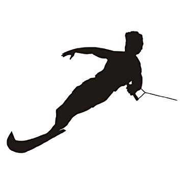 355x355 Das Label Water Ski Sticker Car Sticker Tattoo Outdoor