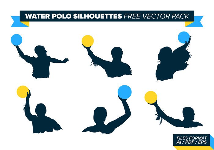 700x490 Water Polo Silhouettes Free Vector Pack
