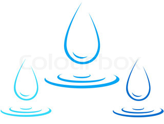 320x243 Blue Isolated Water Splash On White Background Stock Vector