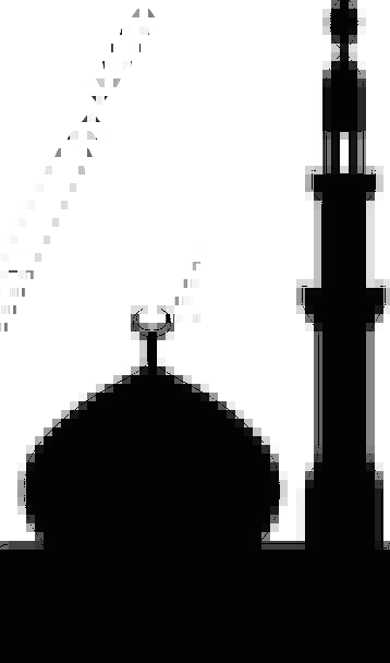 358x608 Mosque, Islam, Muslim, Silhouette, Outline, Black, Minaret, One