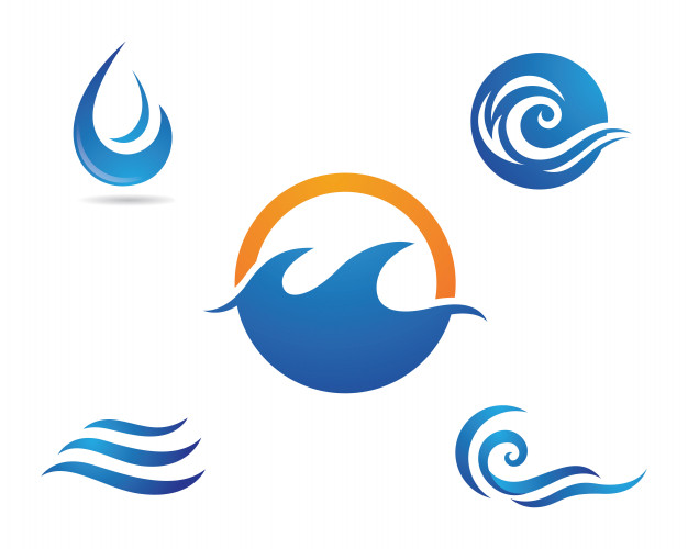 626x500 Water Wave Logo Template Vector Premium Download