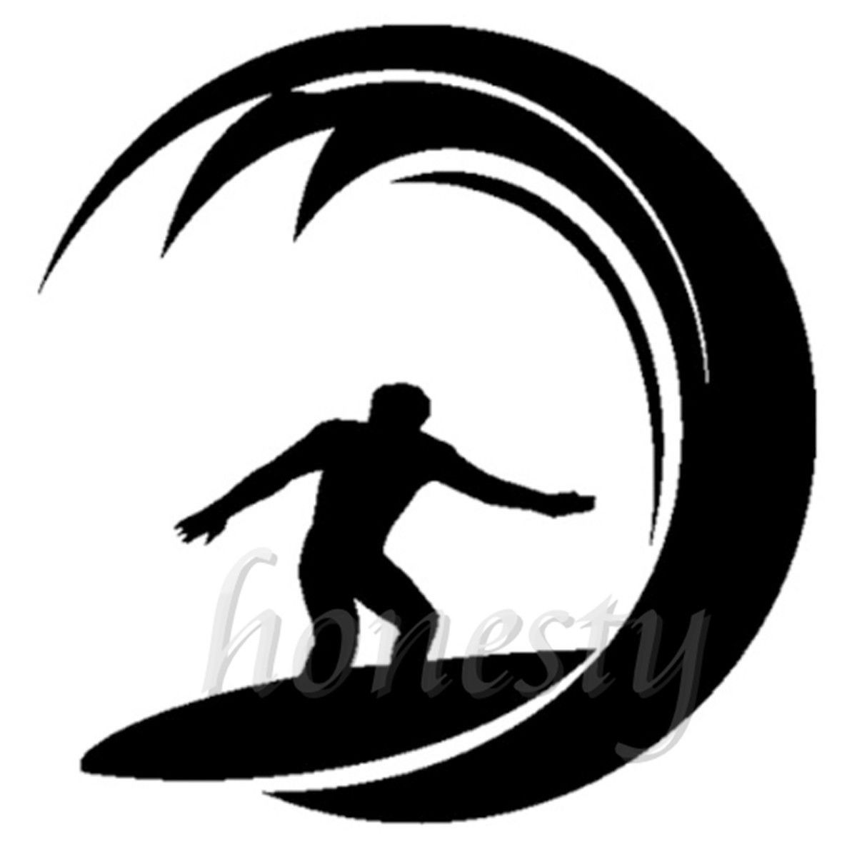 1200x1200 Surfing Surfer Water Waves Wall Home Glass Window Door Car Sticker