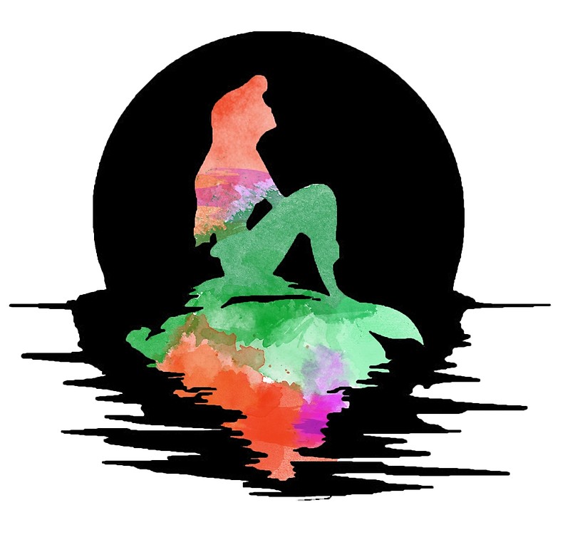 800x782 Mermaid Watercolor Silhouette Canvas Prints By Becca Cook Redbubble