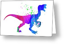 226x170 Dinosaur Watercolor Silhouette Painting Photograph By Donald Erickson