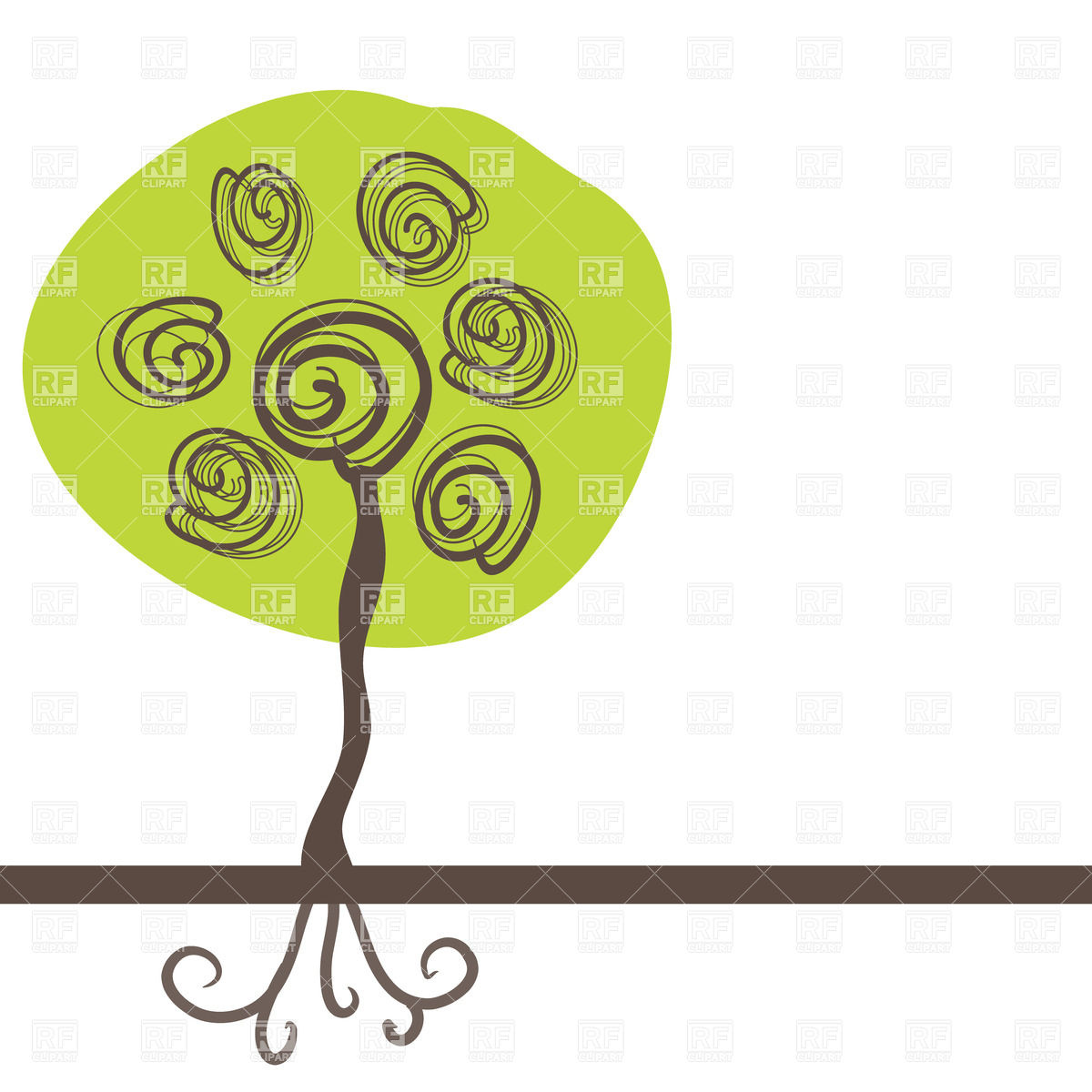 1200x1200 Free Abstract Tree Clipart