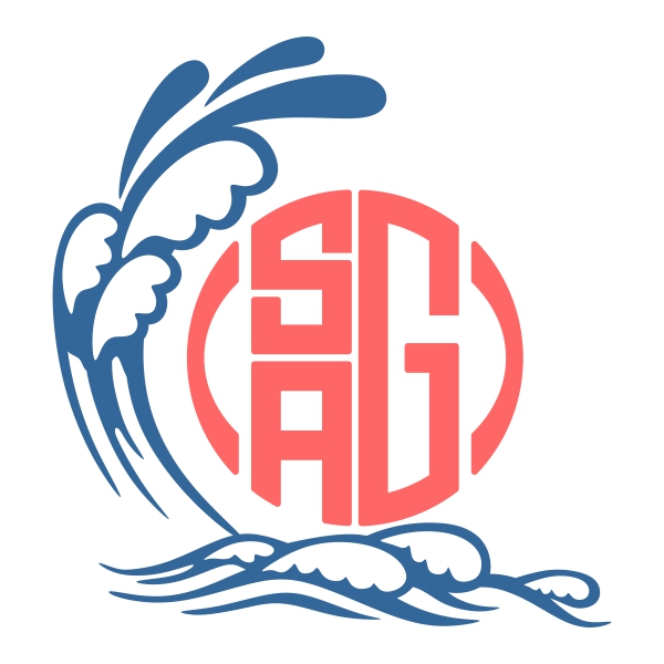 600x600 Wave Cuttable Frame Cut File. Vector, Clipart, Digital