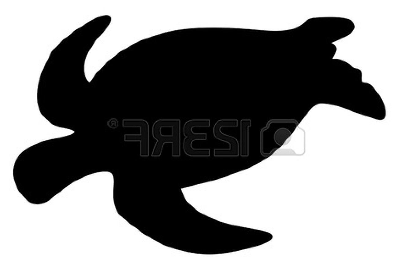 1350x900 Abstract Turtle Silhouette And Two Black Waves On White Background
