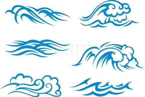 480x320 Symbols For Sea Decorative Silhouette Vector