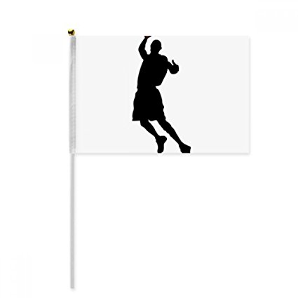 425x425 Running Jumping Sports Basketball Hand Waving Flag