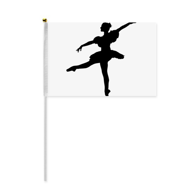600x600 Dance Dancer Ballet Art Sports Hand Waving Flag 8x5 Inch Polyester