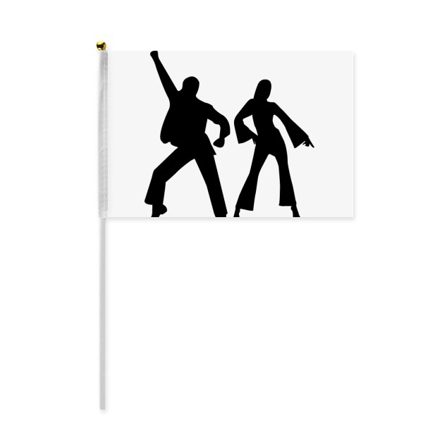 600x600 Dancer Sports Duet Dance Performance Hand Waving Flag 8x5 Inch