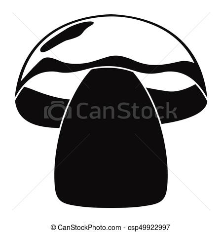 450x470 Porcini Mushroom Black Simple Silhouette Icon Vector Eps