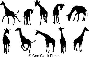 295x194 Giraffe Animal Silhouettes. Giraffe Wild Animal Silhouettes