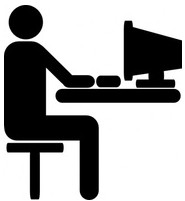 185x201 Computer User Vector Silhouette