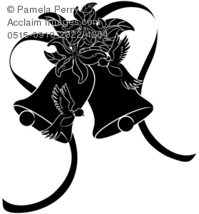 279x300 Art Illustration Of Wedding Bells Silhouette