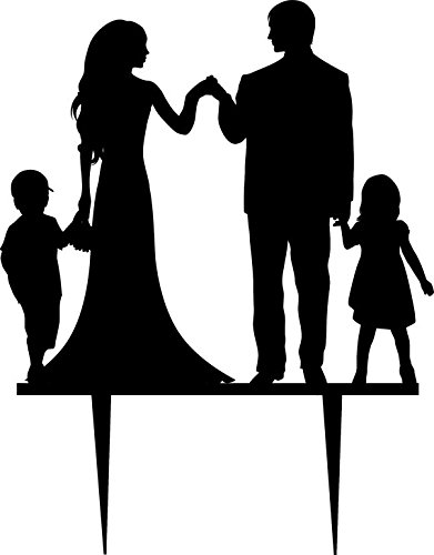 391x500 Personalized Wedding Cake Topper Silhouette Groom And Bride