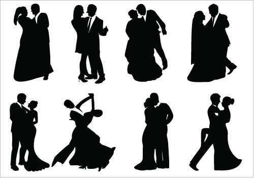 500x350 Wedding Outline Clip Art