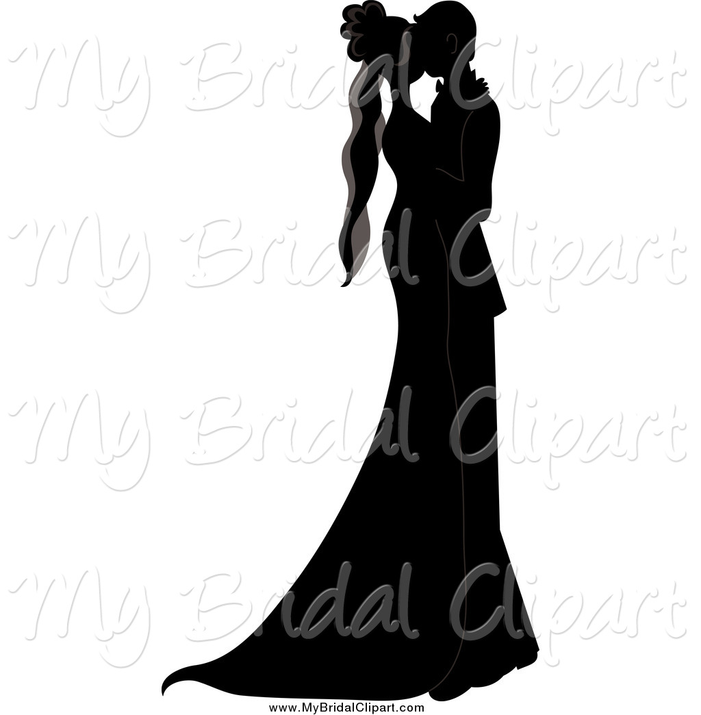 1024x1044 Bridal Clipart Of A Silhouetted Wedding Couple Dancing Closely By