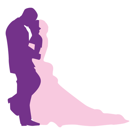 512x512 Wedding Kiss Silhouette
