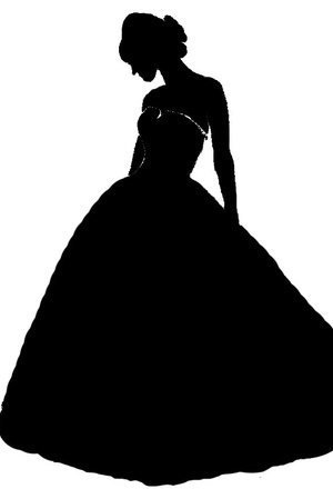 300x440 Wedding Dress Silhouette Clip Art