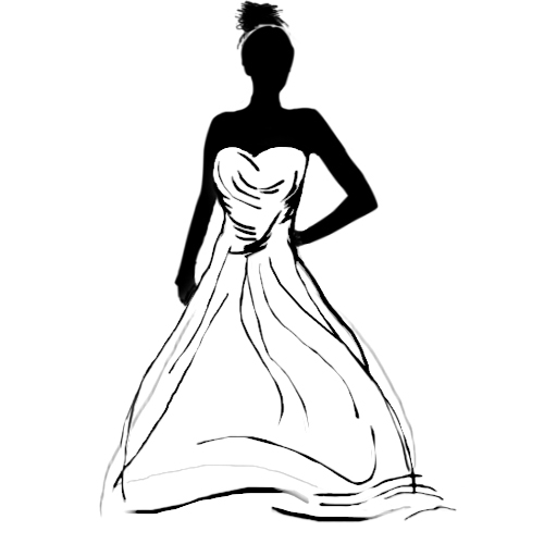 Wedding Dresses Silhouette at GetDrawings | Free download