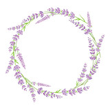 160x160 Purple Lavender Flowers Wreath Decor Arrangement Design Element