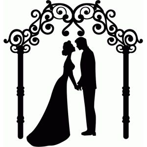 300x300 Awesome Wedding Silhouette Clip Art Pictures