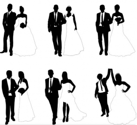 280x255 Wedding Silhouette Search Results Free Vector Graphics