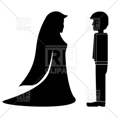 400x400 Black Fiance And Fiancee Wedding Icon Royalty Free Vector Clip Art