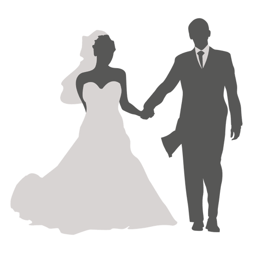 512x512 Wedding Couple Walking Silhouette 4