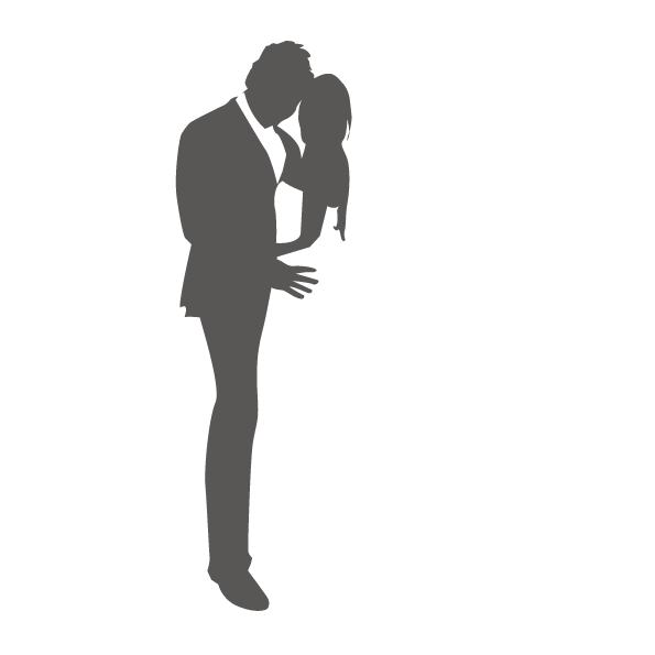 595x595 Marriage Abstraction Wedding Silhouette