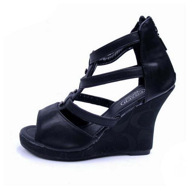 628x628 Coach Damita Black Wedges Cvi Accessories Shoes