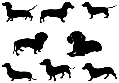 501x351 Dachshund Clipart Image Dachshund Dog Silhouette Cute Weiner
