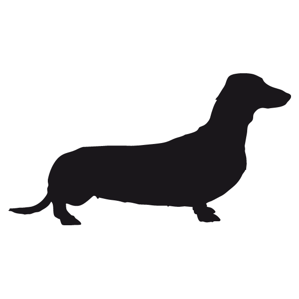 600x600 Dachshund Dog Silhouette Decal Vinyl Sticker Sticker