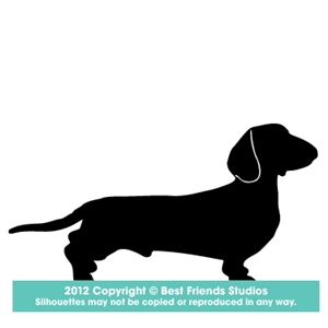 300x300 Dachshund Dog Silhouette Gifts, Stationery, Address Labels Amp Note