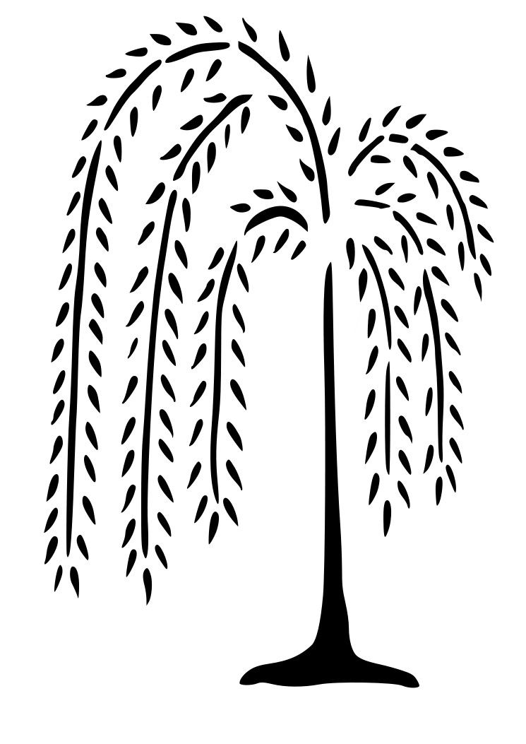 745x1053 Weeping Willow Tree Wall Decal
