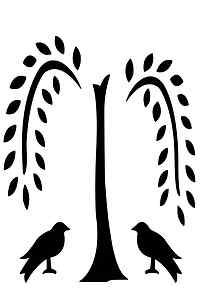 212x300 Willow And Birds Tattoo Ideas Stenciling