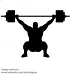 140x148 Download Weightlifter Silhouette