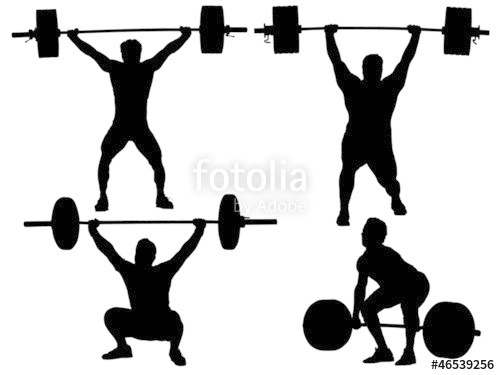 500x375 Weight Lifting Silhouette Stock Image And Royalty Free Vector