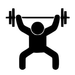 256x256 Weightlifting Silhouette