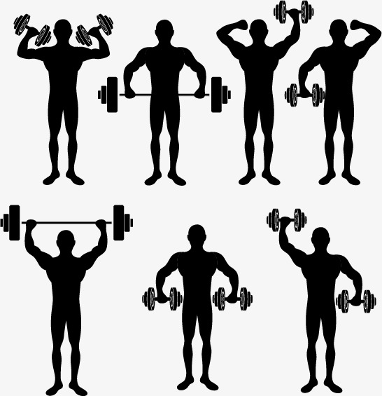 546x565 Exercise Male Silhouette Material, Work Out, Fitness