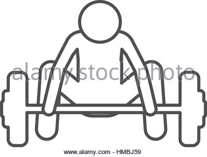 421x320 Silhouette Monochrome With Man Weightlifting Vector Illustration